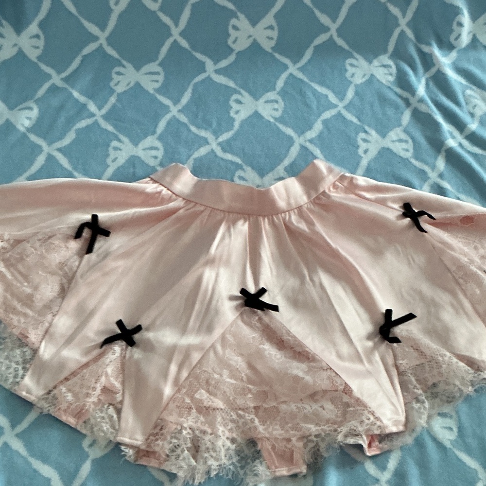 Sugar Thrillz Pink Skirt with Black Accents